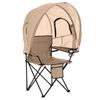 Oversized Tent Camp Chair by BrylaneHome in Taupe Shade Folding Chair, 2 Cupholders