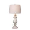 White Resin 29.5" Table Lamp by Fangio Lighting in White