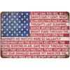 1pc Patriotic Usa American Flag With National Anthem Metal Tin Sign Wall Decor For Home Man Cave Office Garage Bar Pro-american Gift For Us Military Veterans 12x8 Inches