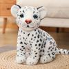 28cm/11in Simulation Snow Leopard Plush Toy Stuffed Soft Forest Animal Leopard Doll Toys For Children Christmas Birthday Gift Decor
