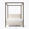 Canopy Bed Frames Platform Bed Frame Four-Poster Canopied Bed Mattress Foundation with Headboard, Sturdy Slatted Structure