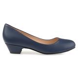 Brinley Co. Womens Soren Classic Faux Leather Comfort-Sole Heels Navy, 6.5 Regular US screenshot. Shoes directory of Clothing & Accessories.