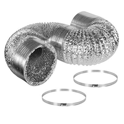 Hydro Crunch 6" Aluminum Ducting for Ventilation with Free Duct Clamps
