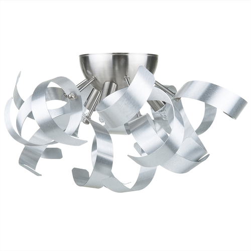 Deckenleuchte Silber Metall Schleifen-Optik Industrie Look Moderne Wandleuchte
