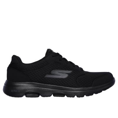 Skechers Men's GOwalk 5 - Qualify Sneaker | Size 10.5 Extra Wide | Black | Textile/Synthetic | Machine Washable