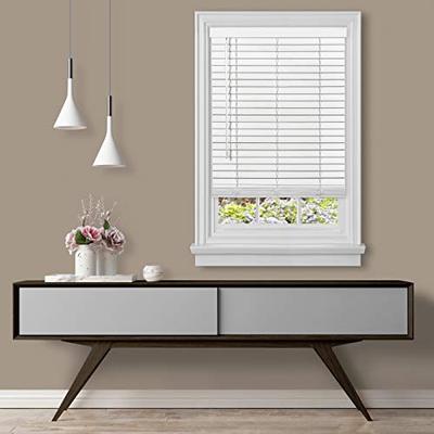 Achim Home Furnishings Cordless GII Madera Falsa 2" Faux Wood Plantation Blind 27" x 64", White