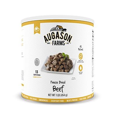 Augason Farms Freeze Dried Beef Chunks 1 lb No. 10 Can