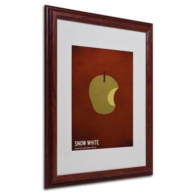 Snow White Artwork by Christian Jackson in Wood Frame, 16 by 20-Inch