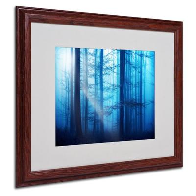 "Light Box Blues" Artwork with Wood Frame by Philippe Sainte Laudy, 16 by 20-Inch