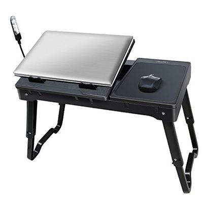 iMounTEK Multi-Functional Portable Laptop Table (Internal Cooling Pad, LED Desk Lamp, Built in 4 Por