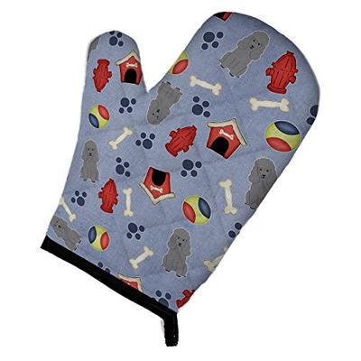 Caroline's Treasures BB2681OVMT Dog House Collection Poodle Silver Oven Mitt, Large, multicolor