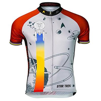 Star Trek Final Frontier Cycling Jersey by Brainstorm Gear Men's XXXL Short Sleeve Red and Gray