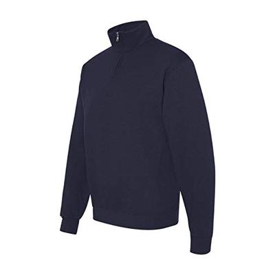 Jerzees Adult NuBlend Quarter-Zip Cadet Collar Sweatshirt, J Navy, Small