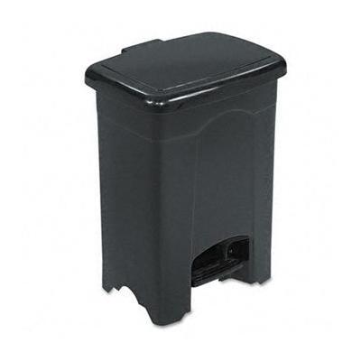 Safco 9710BL Step-On Receptacle Rectangular Plastic 4gal Black