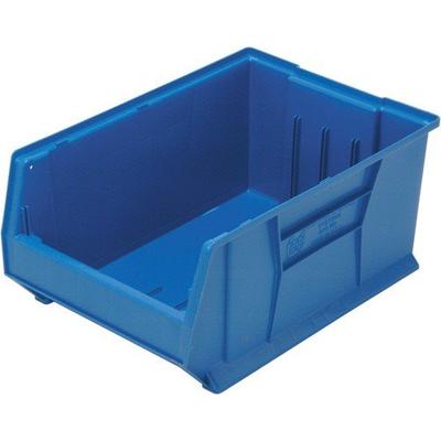 Quantum QUS954 Plastic Storage Stacking Hulk Container, 24-Inch by 16-Inch by 11-Inch, Blue, Case of