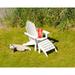 POLYWOOD® Long Island Adirondack 2-Piece Set in Red | 38.5 H x 55 W x 78 D in | Wayfair PWS186-1-SR