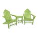 POLYWOOD® Long Island Adirondack 3-Piece Set Plastic in Green | Outdoor Furniture | Wayfair PWS183-1-LI