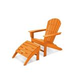 POLYWOOD® South Beach Adirondack 2-Piece Set in Orange/Yellow | 38.5 H x 31.25 W x 33.75 D in | Wayfair PWS177-1-TA