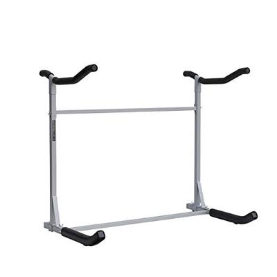 SpareHand Freestanding Dual Storage Rack for 2 Kayaks or SUPs, Tools-Free Assembly, Pebble Silver Fi