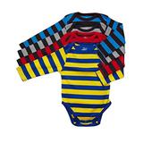 Leveret 4 Pack Long Sleeve Bodysuit 100% Cotton Stripes Boy 18-24 Months Multi 3 screenshot. Infant Bodysuits directory of Clothes.