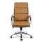 Alera ALENR4159 Neratoli High-Back Slim Profile Chair, Camel Soft Leather, Chrome Frame