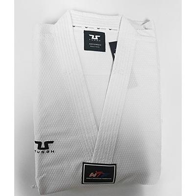 Tusah Taekwondo Premium Fighter Uniform (White V-Neck, #0/140cm - up to 4' 3")
