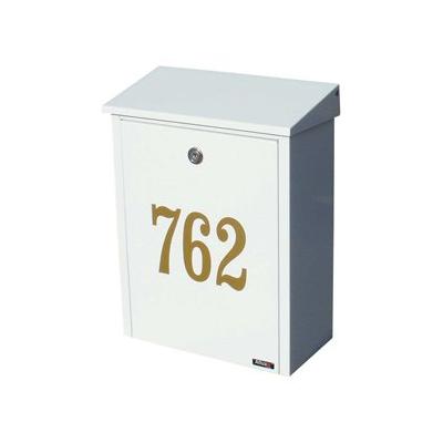 Qualarc ALX -200-WH Top Loading Wall or Post Mount Locking Galvanized Steel Mailbox, White