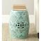 Safavieh Castle Gardens Collection Glazed Ceramic Robins Egg Blue Medallion Garden Stool