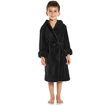 Leveret Kids Fleece Sleep Robe Black Size 5 Years