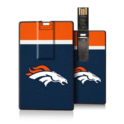 Denver Broncos Striped Credit Card USB Drive