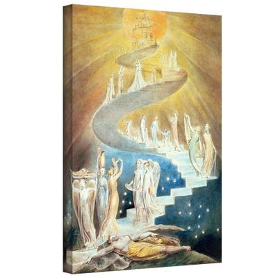 ArtWall William Blake 'Jacob's Ladder' Gallery-Wrapped Canvas Art, 14 by 18-Inch