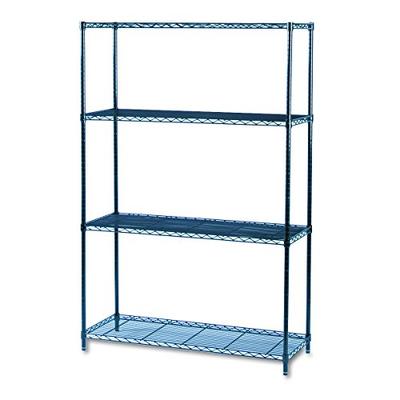 Safco Products 5291BL Industrial Wire Shelving Starter Unit 48"W x 18"D x 72"H (Add-On Unit and Extr