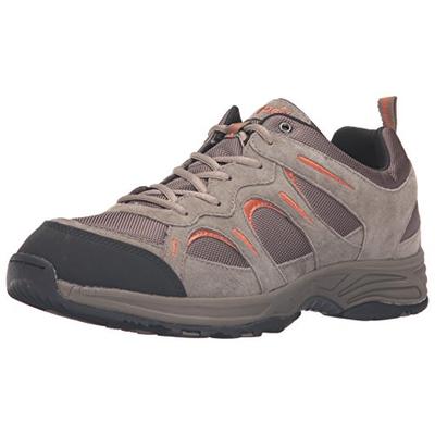 Propet Men's Connelly Walking Shoe, Gunsmoke/Orange, 10.5 M US