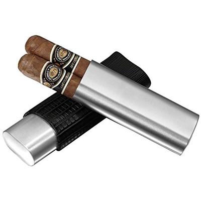 Visol Products Salerno 2-Finger Cigar Case, Black