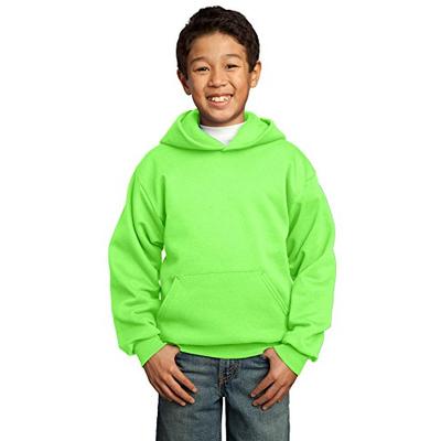 Port & Company Boys' Pullover Hooded Sweatshirt XS Neon Green