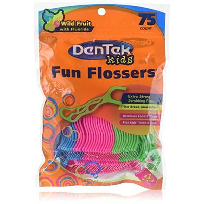 DenTek Kids Fun Flosser Floss Picks 75 ea (Pack of 6)