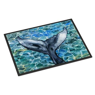 Caroline's Treasures BB5337JMAT Whale Tail Indoor or Outdoor Mat 24x36, 24H X 36W, Multicolor