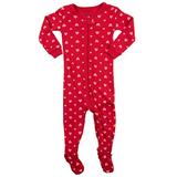 Leveret Hearts Footed Pajama Sleeper 100% Cotton 18-24 Months screenshot. Sleepwear directory of Clothes.