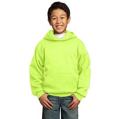 Port & Company Boys' Pullover Hooded Sweatshirt XS Neon Yellow