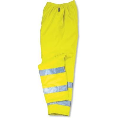 Ergodyne GloWear 8915 ANSI High Visibility Lime Reflective Safety Rain Pants, Small