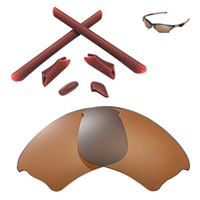 Walleva Replacement Lenses Or Lenses/Rubber Kit for Oakley Half Jacket XLJ Sunglasses - 41 Options (