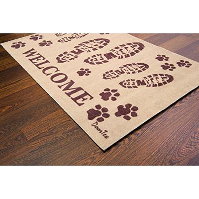 Doortex, Indoor Entrance Mat, Welcome Mat with Bootprint Design, Rectangular, 24" x 39" (FR4WB2439BG