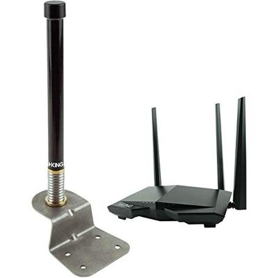KING KS1000 Swift Omnidirectional WiFi Antenna with WiFiMax Router and Range Extender - White