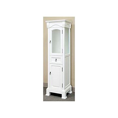 Bellaterra Home 205065-TOWER-CR Linen Cabinet, Wood, Cream White