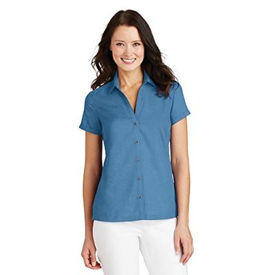 Port Authority Women's Textured Camp Shirt L662 Celadon 2XL