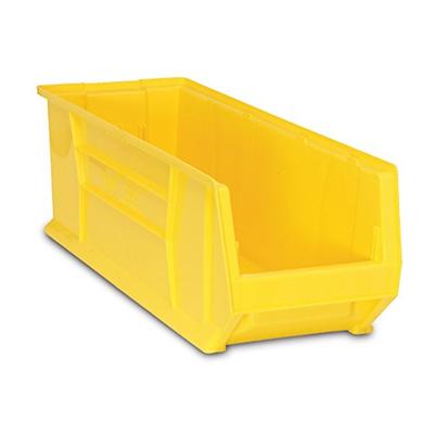 Quantum QUS974 Plastic Storage Stacking Hulk Container, 30-Inch by 16-Inch by 11-Inch, Yellow, Case