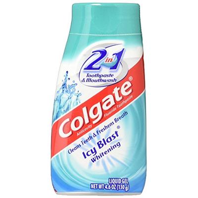 Colgate 2n1 Icy Blast Tp Size 4.6z Colgate Icy Blast Whitening Liquid Gel 2-In-1 Toothpaste & Mouthw