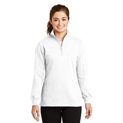 Sport-Tek Ladies 1/4-Zip Sweatshirt. LST253 White 3XL