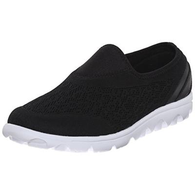 Propet Women's TravelActiv Slip On, Black 7 W US