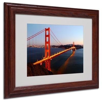 Gold Ornate Frameen Gate SF by Pierre Leclerc Canvas Wall Artwork, Wood Frame, 11 by 14-Inch